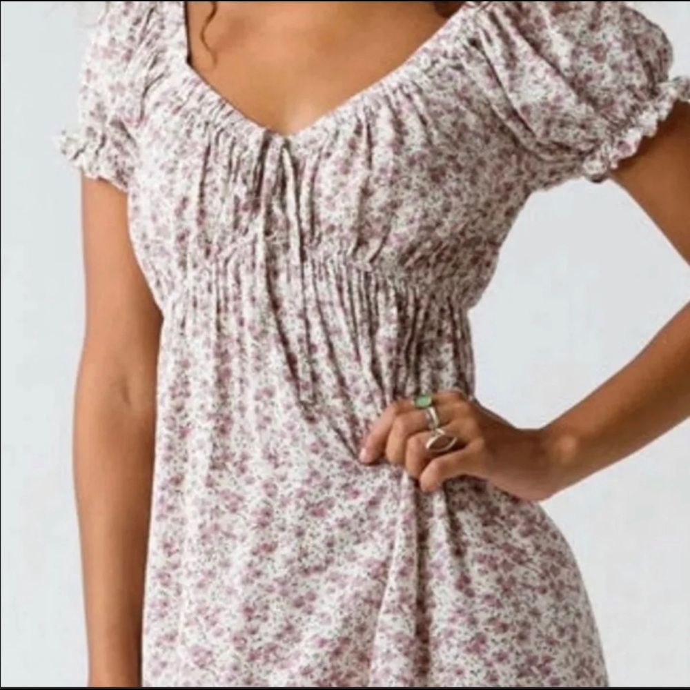 sky and sparrow purple floral dress